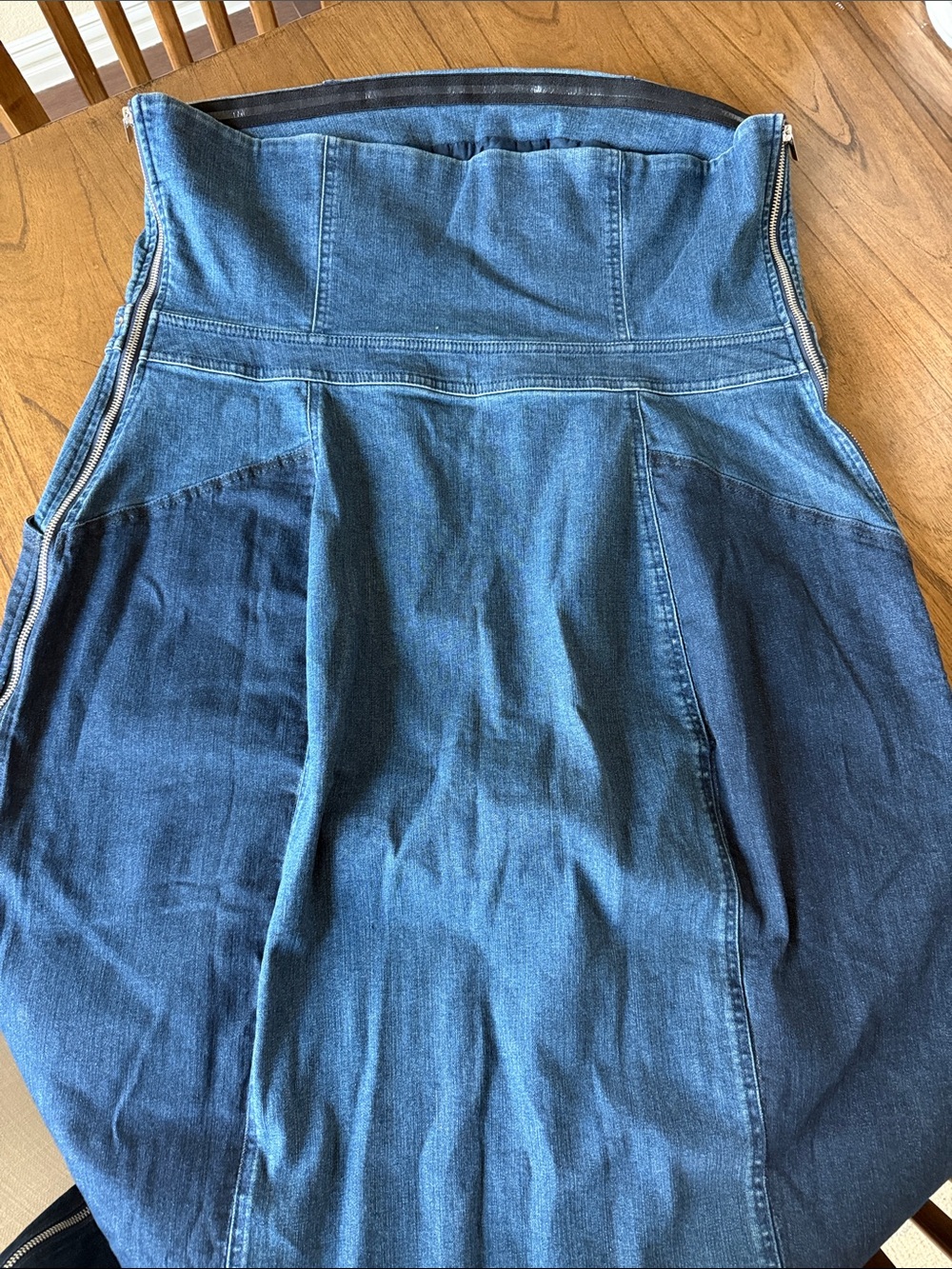 Eloquii Strapless Tube Denim DressTwo-Tone Denim SZ 18 Zipper Sides - Picture 10 of 15